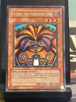 Vintage 1996 Yugioh | Exodia The Forbidden One | LOB-124 Ultra Rare | NM - Image 1