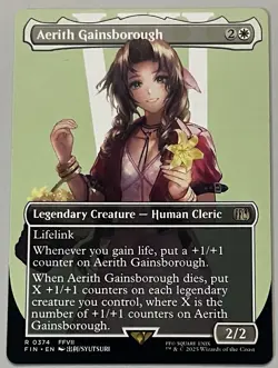 MTG Final Fantasy Aerith Gainsborough Legendary Creature RARE REGULAR #0374 - Image 1