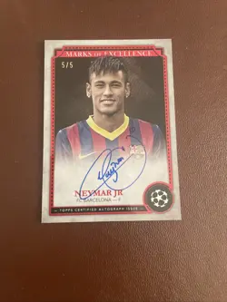 Neymar Jr Marks Of Excellence 5/5 Topps Museum Collection 2024/25 Fc Barcelona - Image 1