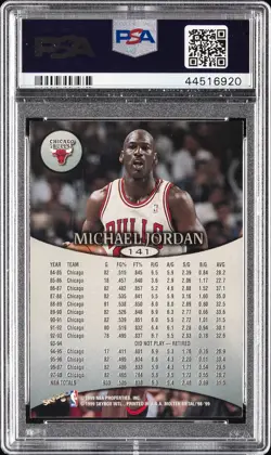 1998 SKYBOX MOLTEN METAL #141 MICHAEL JORDAN PSA 9 - Image 2
