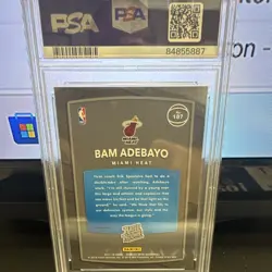2017-18 Panini Donruss Optic Bam Adebayo Rated Rookie Fast Break Holo #187 PSA 9 - Image 2