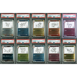 PSA 10 Yu Nagaba Eevee's & Pikachu Promo Complete set Pokemon - Image 1