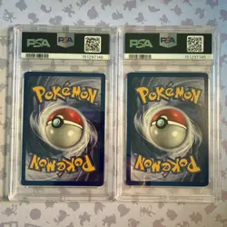 1999 POKEMON JUNGLE #60 PIKACHU #51 Eevee PSA 8 Set Sequential NM-MT TCG Clean - Image 4