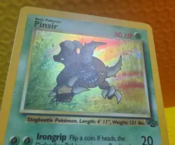 Pinsir 9/65 Jungle Basic Holo Rare Pokemon TCG Card LP - Image 3