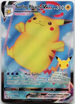 Surfing Pikachu VMAX 009/025 Holo Pokemon Celebrations - NM - Image 1