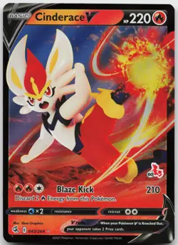 Cinderace V 043/264 Holo Pokemon Fusion Strike - NM - Image 1