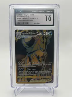 CGC 10 2022 POKEMON SWORD & SHIELD #TG29 FULL ART/ICE RIDER CALYREX VMAX - Image 1