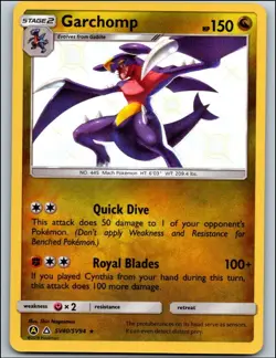 Pokemon TCG Hidden Fates: Shiny Vault Garchomp SV40/SV94 Shiny Holo Rare 2019 - Image 1