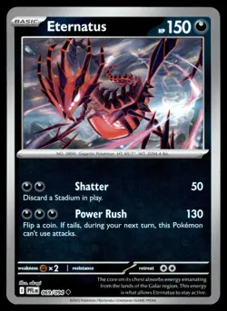 Eternatus 069/094 Uncommon Phantasmal Flames Pokemon Reverse Holo Near Mint - Image 1