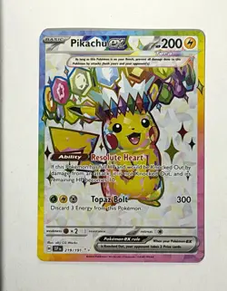 Pikachu ex 219/191 • SV08: Surging Sparks • Hyper Rare Full Art • Near-Mint NM - Image 1