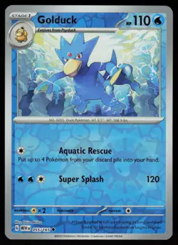 Golduck 055/165 Uncommon 151 Pokemon Reverse Holo Near Mint - Image 1