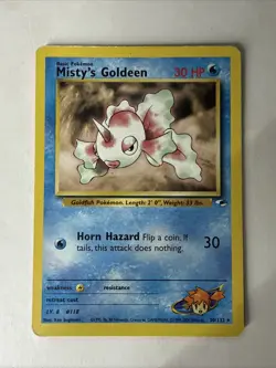 Misty's Goldeen, Gym Heroes 30/132 - LP - Image 1