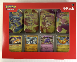 Pokemon 4 Mini Tins + 4 Cosmos Holo Promo Cards Bundle - 151 Sams Club Exclusive - Image 1