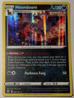 Houndoom 096/163 Holo Rare Battle Styles Pokemon Holo LP - Image 1