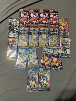 Pokemon TCG Japanese Sealed Booster Pack Mixed Lot 18 Packs Team Rocket Mewtwo - Image 1