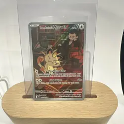 Pokemon Team Rocket’s Meowth 203/182 Illustration Rare IR Destined Rivals NM - Image 1