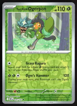Pokemon TCG - Teal Mask Ogerpon Reverse Holo Uncommon SV10: Destined Rivals 026/ - Image 1