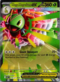 Mega Meganium ex 010/217 Ascended Heroes Double Rare Pokemon Card NM - Image 1