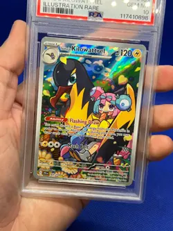Pokemon Journey Together Iono’s Kilowattrel 163/159 Illustration Rare PSA 10 - Image 2