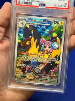 Pokemon Journey Together Iono’s Kilowattrel 163/159 Illustration Rare PSA 10 - Image 3