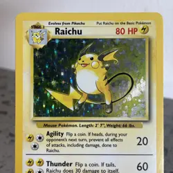 Raichu 14/102 Base Set Holo Rare Vintage 1999 Pokemon Card Unlimited NM/LP WOTC - Image 4