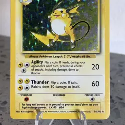 Raichu 14/102 Base Set Holo Rare Vintage 1999 Pokemon Card Unlimited NM/LP WOTC - Image 5