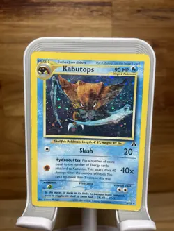 Pokemon TCG Kabutops Neo Discovery Holo Card 6/75 Unlimited Rare MP - Image 1
