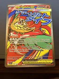 Mega Hawlucha EX 268/217 Full Art Holo Pokemon Card - Image 1