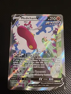 Medicham V - 185/203 - Pokemon Evolving Skies Sword & Shield Full Art Card NM - Image 1