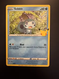 POKEMON TCG - SOBBLE 24/25 HOLO 25TH ANNIVERSARY MCDONALD'S PROMO - Image 1