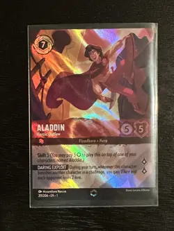 ALADDIN Heroic Outlaw 211/204 ENCHANTED FOIL Disney Lorcana The First Chapter - Image 4