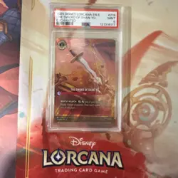 2025 DISNEY LORCANA EN 8-REIGN OF JAFAR ENCHANTED THE SWORD OF SHAN-YU PSA 9 - Image 1