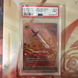 2025 DISNEY LORCANA EN 8-REIGN OF JAFAR ENCHANTED THE SWORD OF SHAN-YU PSA 9 - Image 2