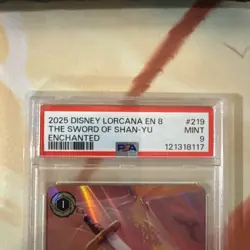 2025 DISNEY LORCANA EN 8-REIGN OF JAFAR ENCHANTED THE SWORD OF SHAN-YU PSA 9 - Image 3