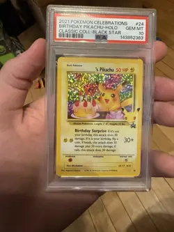 Pokemon 2021 Celebrations Birthday Pikachu PSA 10 Classic Collection #24 - Image 1