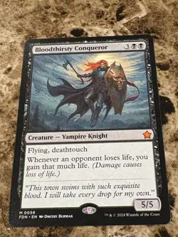 BLOODTHIRSTY CONQUEROR Magic the Gathering MTG Foundations - Image 1