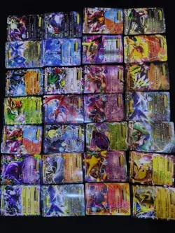 Pokemon TCG 100 Card Bundle Authentic Cards Ultra Rare EX GX V Mega Holo Pac - Image 3