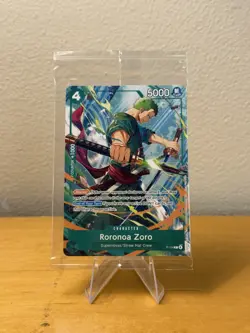 One Piece Promo Card Roronoa Zoro P-114 Lvl Up Con Exclusive English NEW SEALED - Image 1