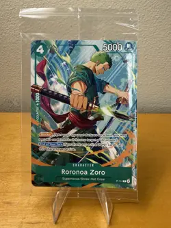 One Piece Promo Card Roronoa Zoro P-114 Lvl Up Con Exclusive English NEW SEALED - Image 2