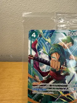 One Piece Promo Card Roronoa Zoro P-114 Lvl Up Con Exclusive English NEW SEALED - Image 3
