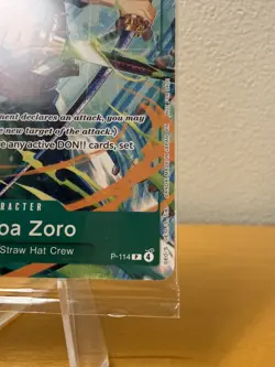 One Piece Promo Card Roronoa Zoro P-114 Lvl Up Con Exclusive English NEW SEALED - Image 5