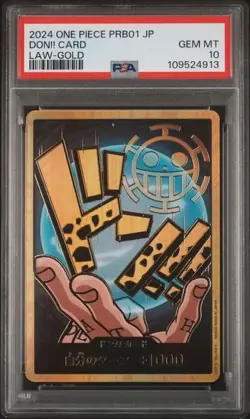 PSA 10 Trafalgar Law Gold DON!! Card The Best One Piece Japanese PRB01 US SELLER - Image 1