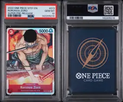 2022 ONE PIECE ST01-STRAW HAT CREW #013 RORONOA ZORO SUPER PRE-RELEASE PSA 10 - Image 3