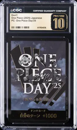 2025 ONE PIECE JAPANESE PC: ONE PIECE DAY'25 PROMO DON!! CGC 10 PRISTINE - Image 1