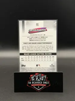 2026 Topps Finest MLB Bryce Harper Rare Gold Mini Diamond /50 - Image 2