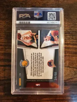 Stephen Curry/Mullin 2009-10 Panini Contenders Draft Tandem RC BLACK # /50 PSA 8 - Image 2