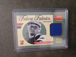 2013 PANINI AMERICA'S PASTIME FUTURE FABRICS GOLD ZACK WHEELER RC #01/10 METS - Image 1