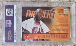Michael Jordan 1997-98 Topps Finest Bronze Chicago Bulls PSA Near Mint 8 Graded - Image 4