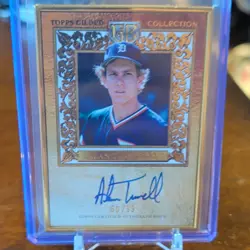 Topps 2025 Gilded Collection Alan Trammell Gold Framed HOF Auto HAFA-AT /99 - Image 1