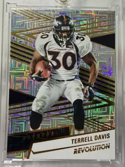 2025 Panini Revolution - Terrell Davis 10/10 Gold Levels #190 Denver Broncos HOF - Image 1